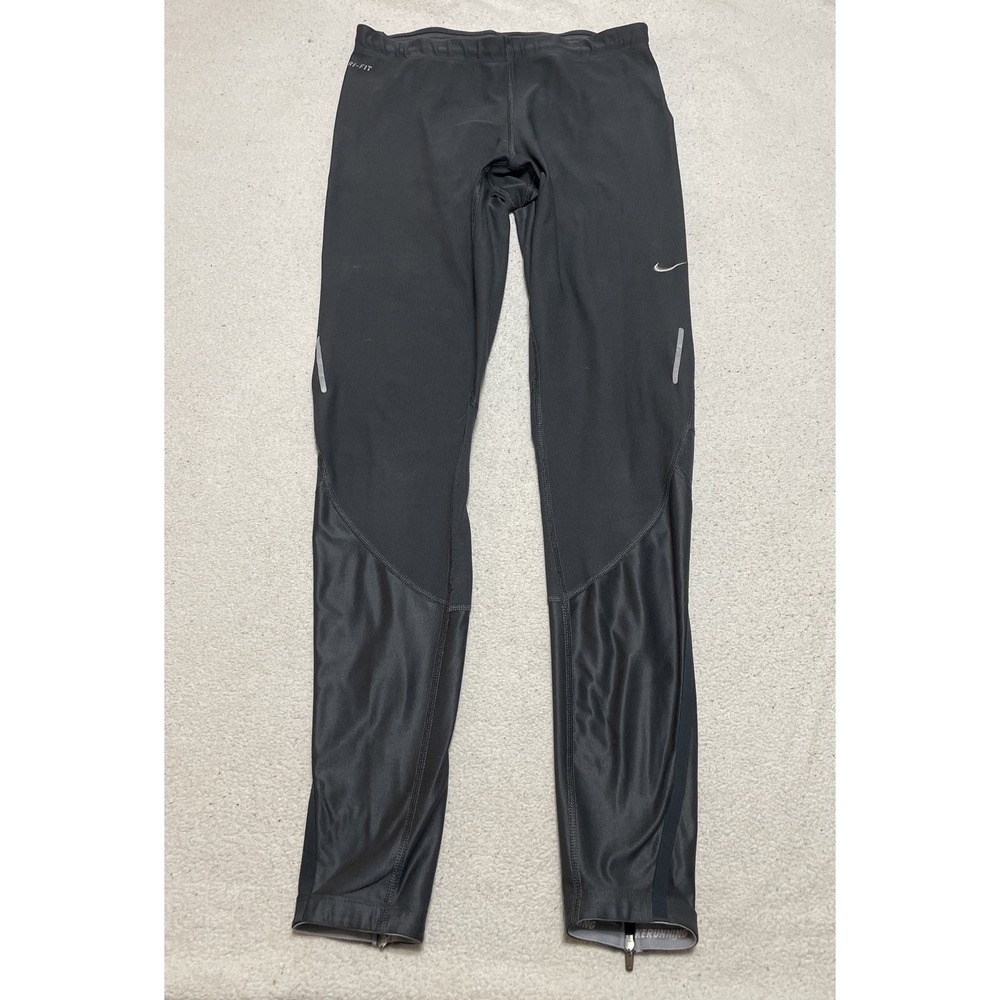 Nike Tech Tights Women's Small Anthracite Gray Compression Logo Pants